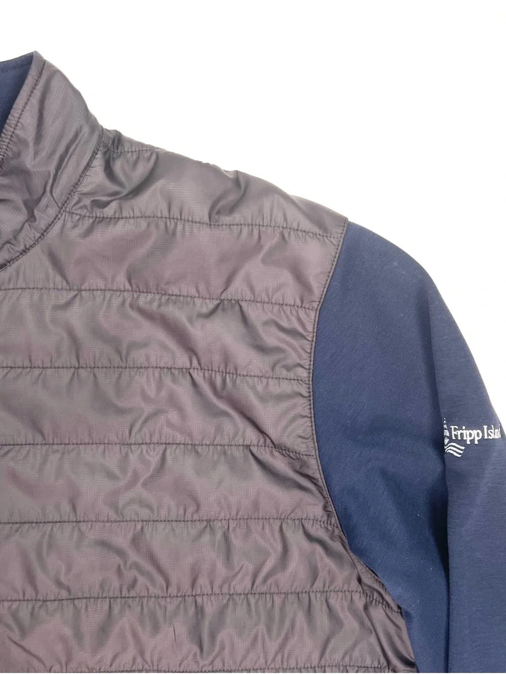 FootJoy Jacket Mens XL Gray/Blue Hybrid Quilted Full Zip Performance Golf